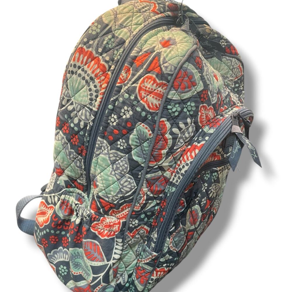 Vera Bradley Campus Backpack Nomadic Floral Quilted Travel Bag Carry On Large - Picture 5 of 16